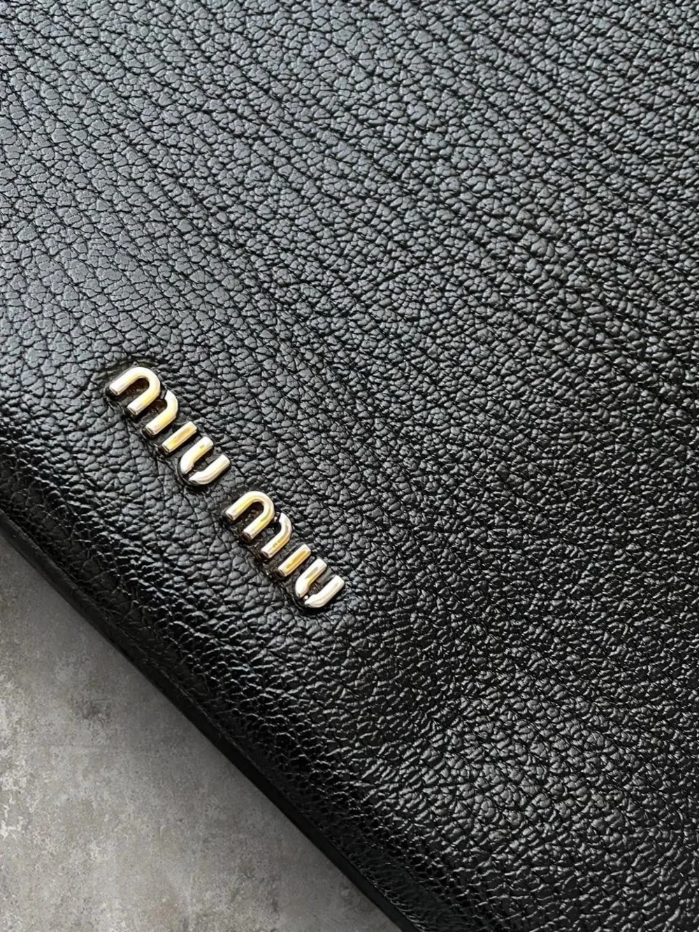 Y2K Miu Miu Black Leather Top Handle Tote with Luxury Designer Gold Accents